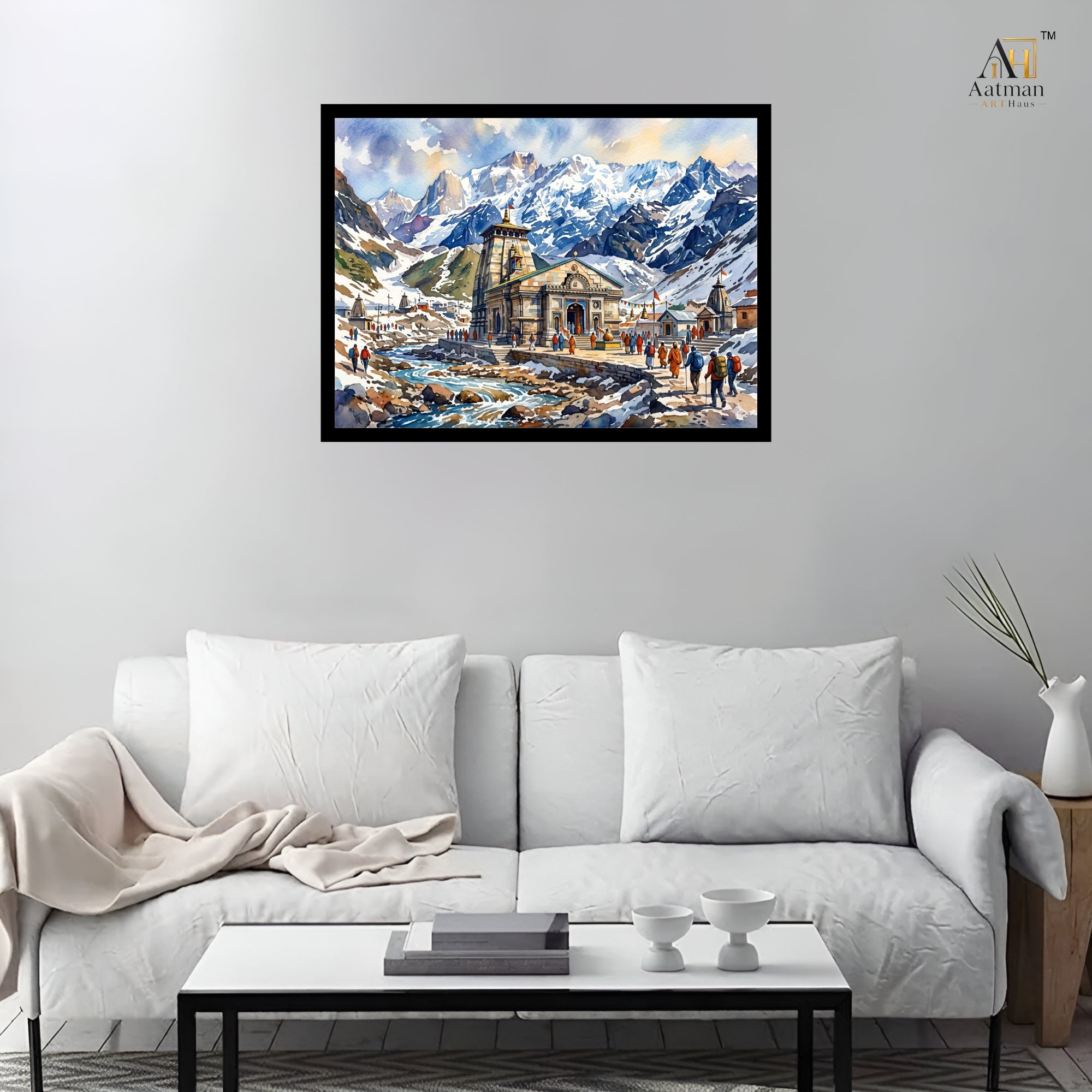 Kedarnath Temple Canvas Wall Art