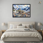 Kedarnath Temple Canvas Wall Art