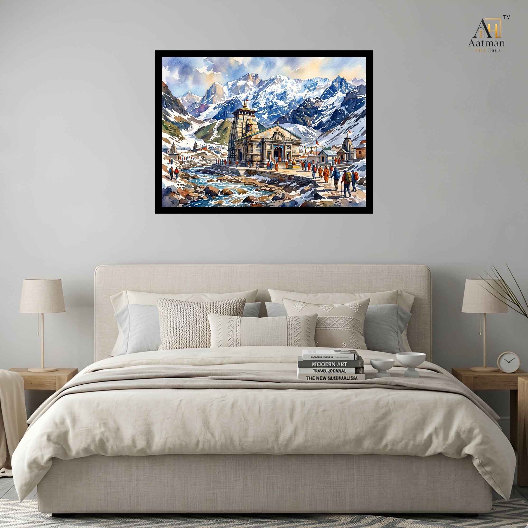 Kedarnath Temple Canvas Wall Art