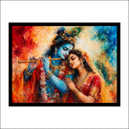 Radha Krishna Large Canvas Print