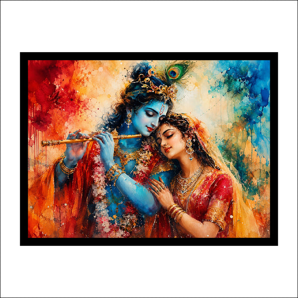 Radha Krishna Large Canvas Print