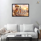 Bhagavad Gita Krishna & Arjuna Canvas Wall Art