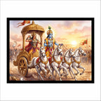 Bhagavad Gita Krishna & Arjuna Canvas Wall Art