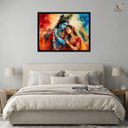 Radha Krishna Large Canvas Wall Art