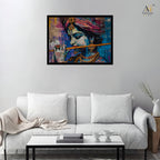 Modern Lord Krishna Canvas Wall Art