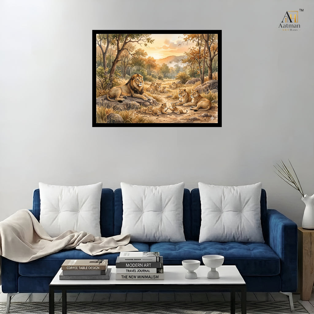 Lion Pride Canvas Wall Art