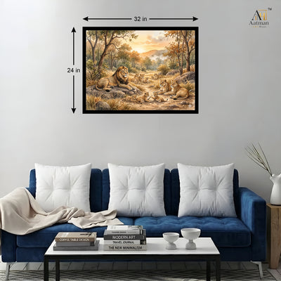 Majestic Lion Pride Premium Wall Art