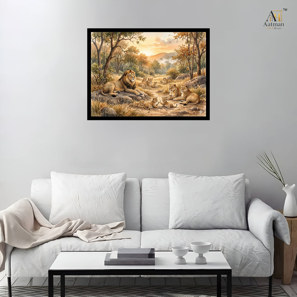 Lion Pride Canvas Wall Art