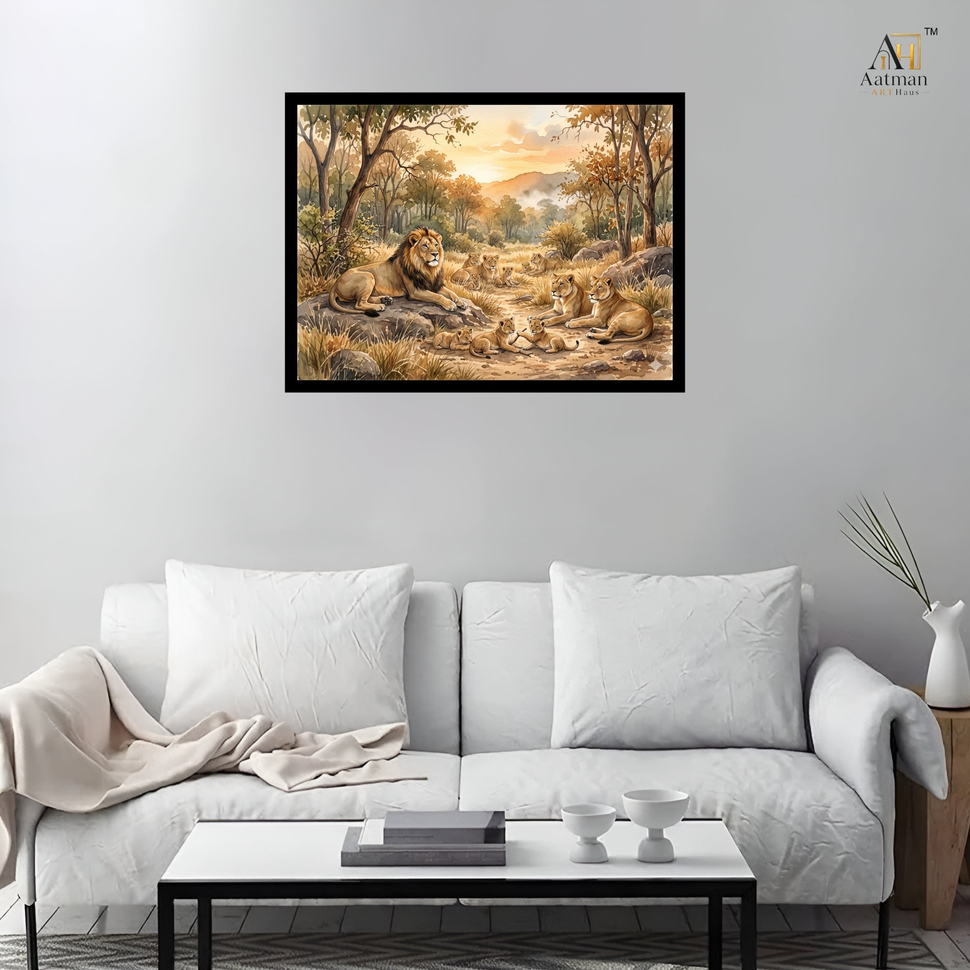Lion Pride Canvas Wall Art