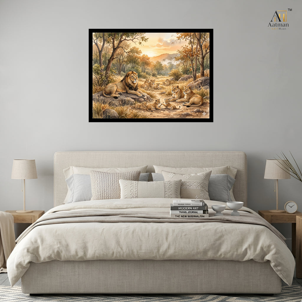 Lion Pride Canvas Wall Art