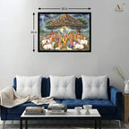 Lord Krishna Govardhan Canvas Wall Art