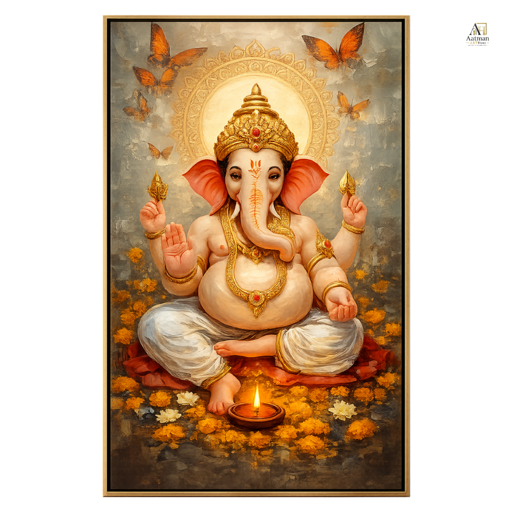 Lord Ganesha Divine Blessings – Premium Large Format Canvas Print