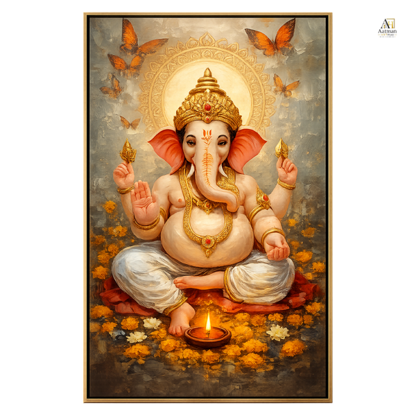 Lord Ganesha Divine Blessings Premium Wall Art