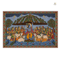 Lord Krishna Govardhan Large  Wall Art