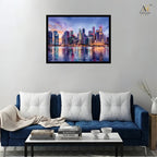 Modern City Skyline Wall Art Canvas Print