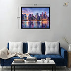 Modern City Skyline Wall Art Canvas Print