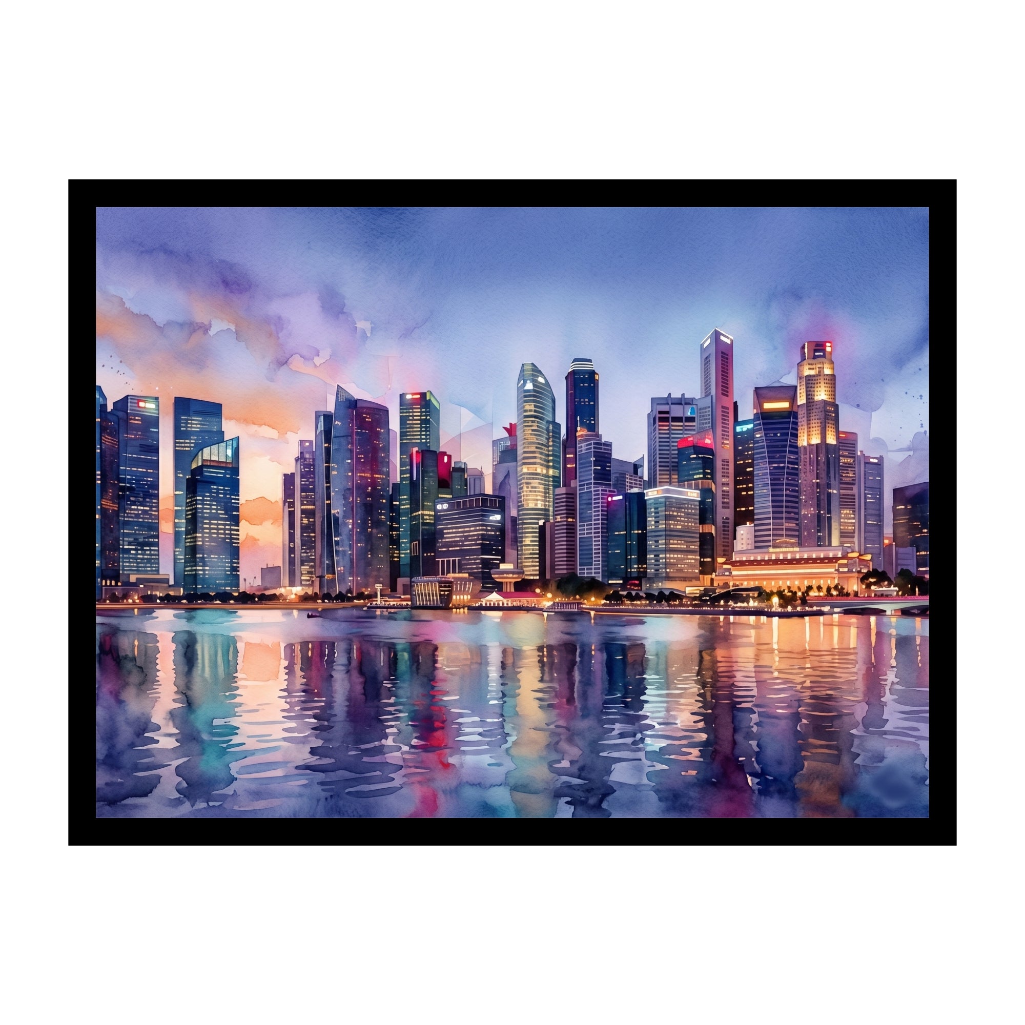 Modern City Skyline Wall Art