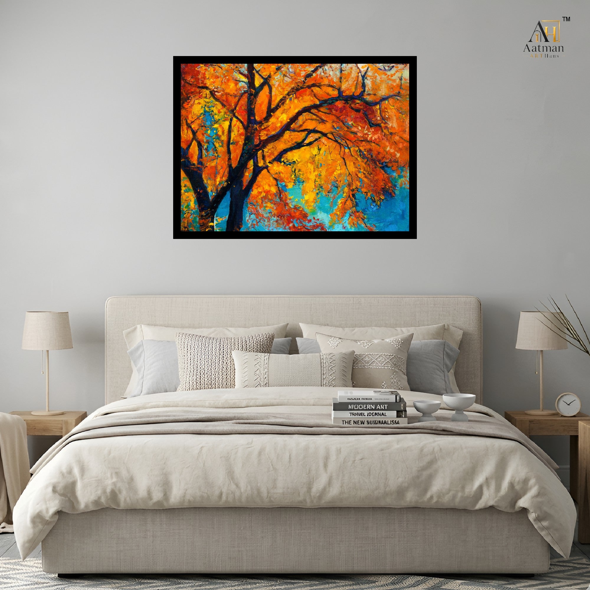 Abstract Autumn Tree Premium Wall Art