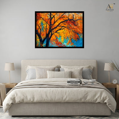 Abstract Autumn Tree Premium Wall Art