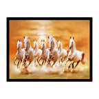 Seven Horses Premium Museum-Style Canvas Wall Painting