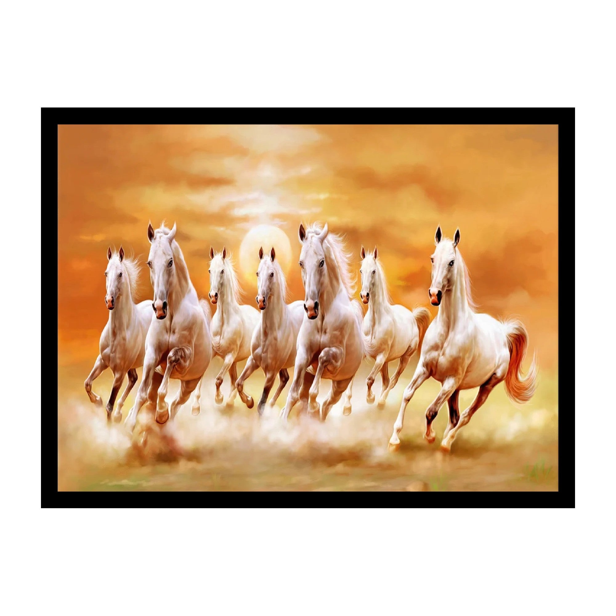 Seven White Horses  Wall Art