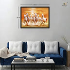 Seven Horses Premium Museum-Style Canvas Wall Painting