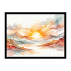 Sunrise Mountain Landscape Canvas Wall Art