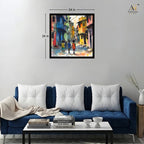 Colorful Urban Street Wall Art Canvas Print