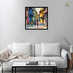 Colorful Urban Street Wall Art Canvas Print