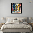 Colorful Urban Street Wall Art Canvas Print