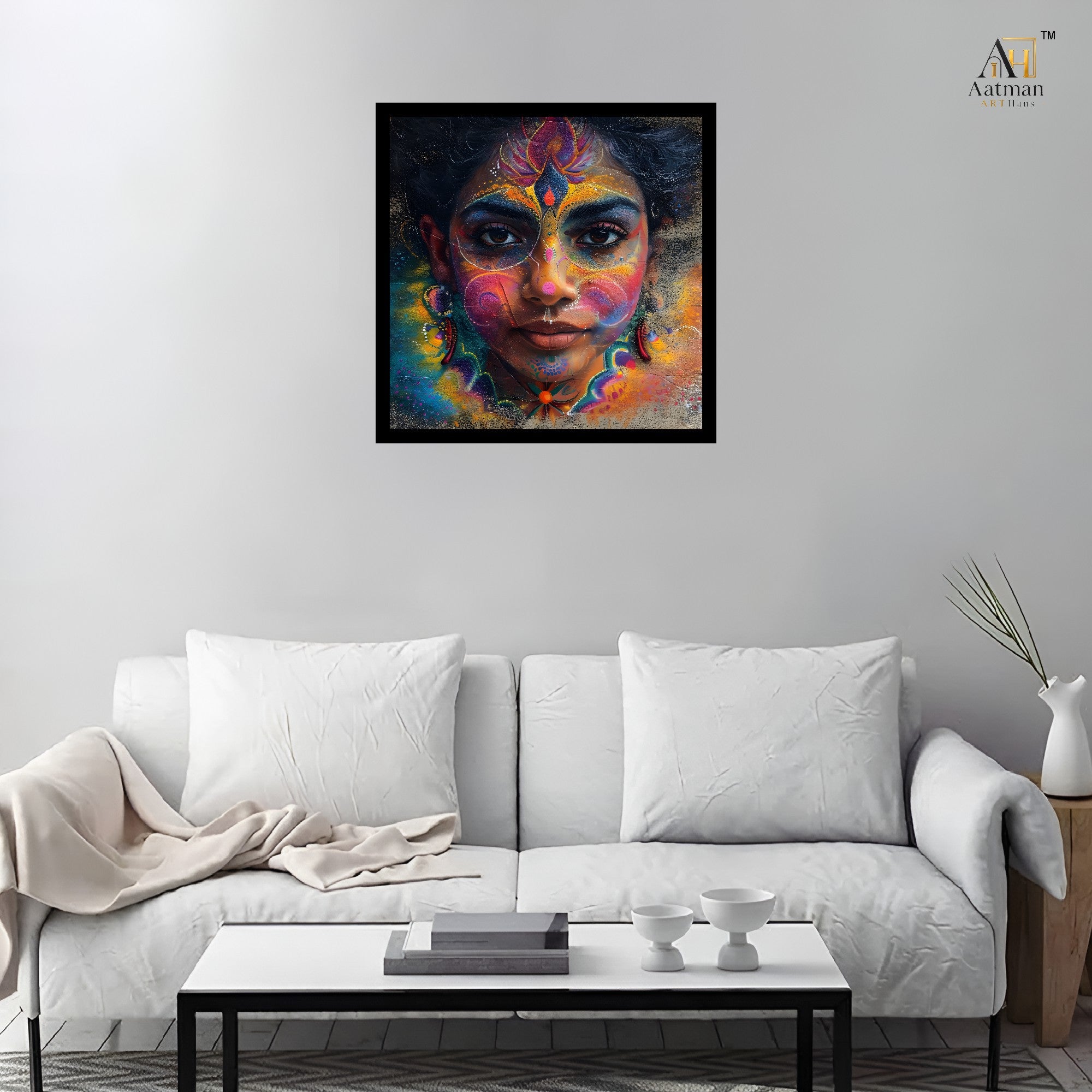 Colorful Ethnic Portrait Wall Art Canvas Print