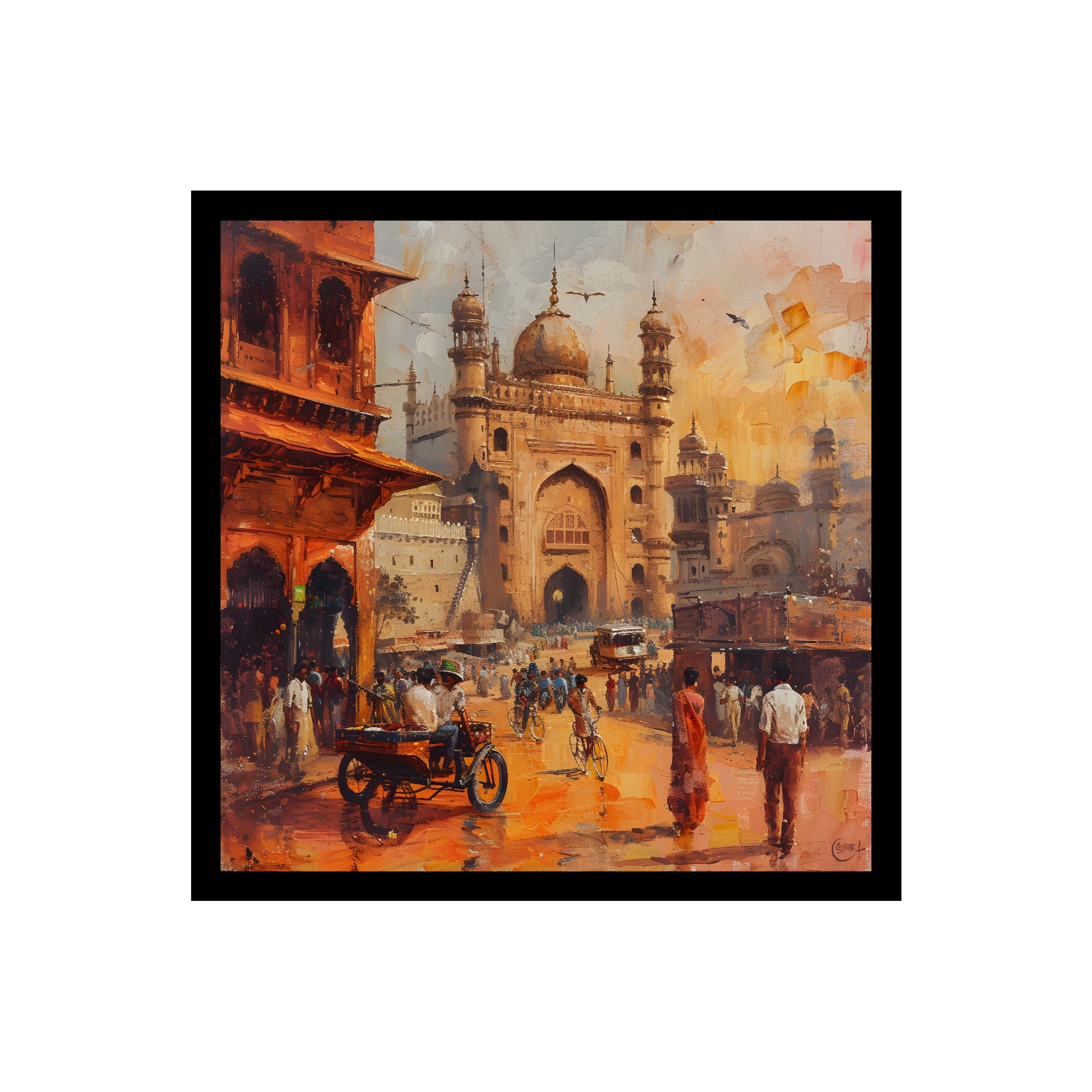 Indian Heritage Cityscape Wall Art for Home Decor