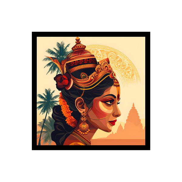 Traditional Indian Woman Premium Wall Art