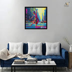 Contemporary Indian Dance Wall Art for Home Decor