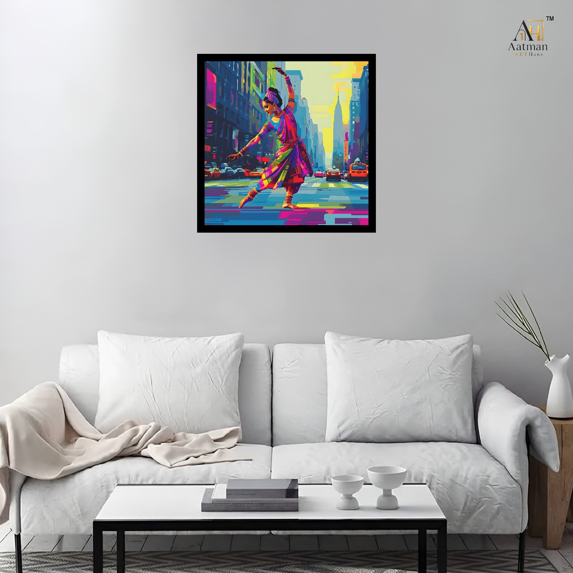 Contemporary Indian Dance Wall Art for Home Decor