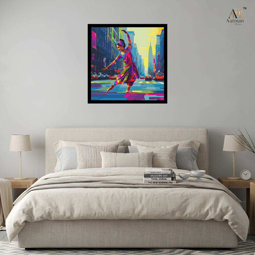Contemporary Indian Dance Wall Art for Home Decor