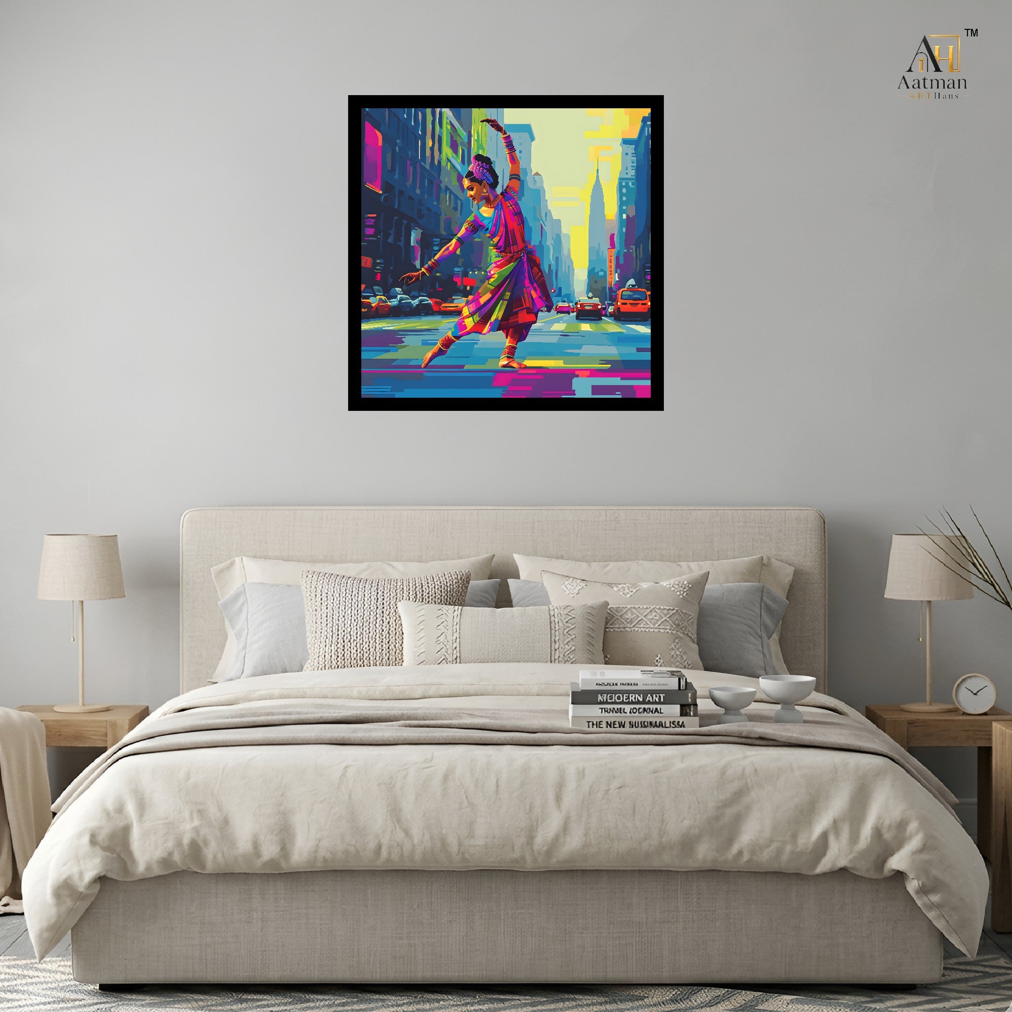 Contemporary Indian Dance Wall Art for Home Decor