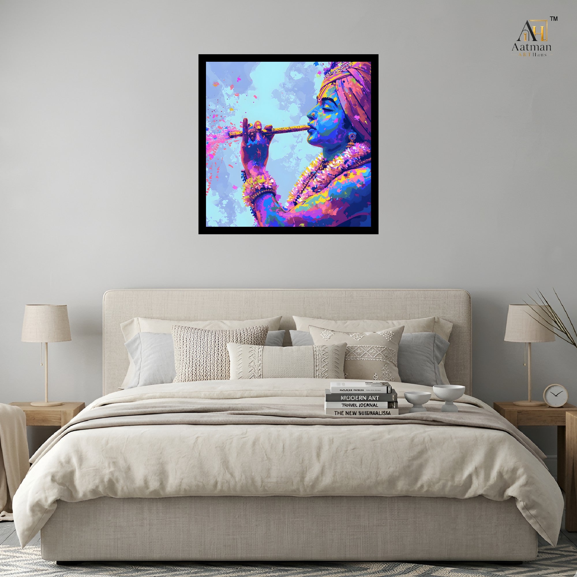 Aatman ARTHaus Lord Krishna Wall Art for Home Decor