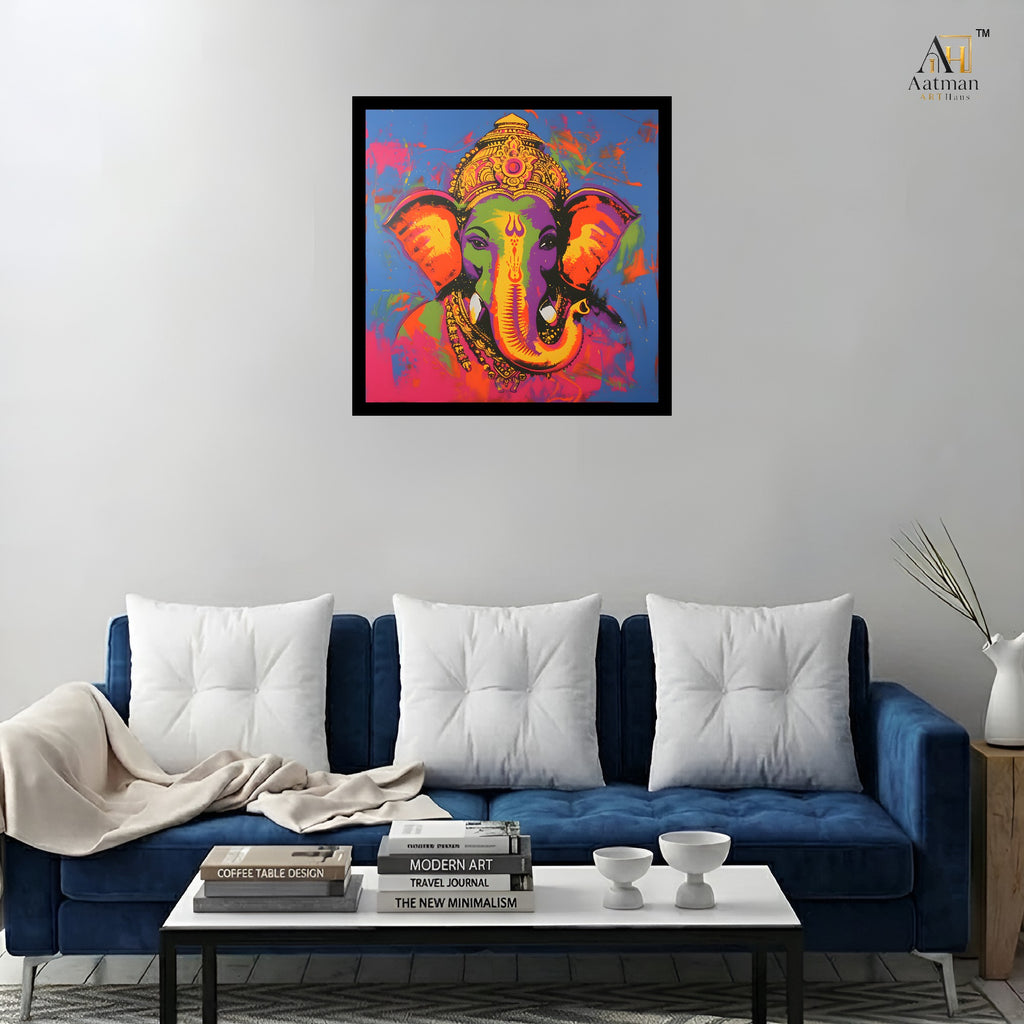Modern Lord Ganesha Wall Art for Home Decor