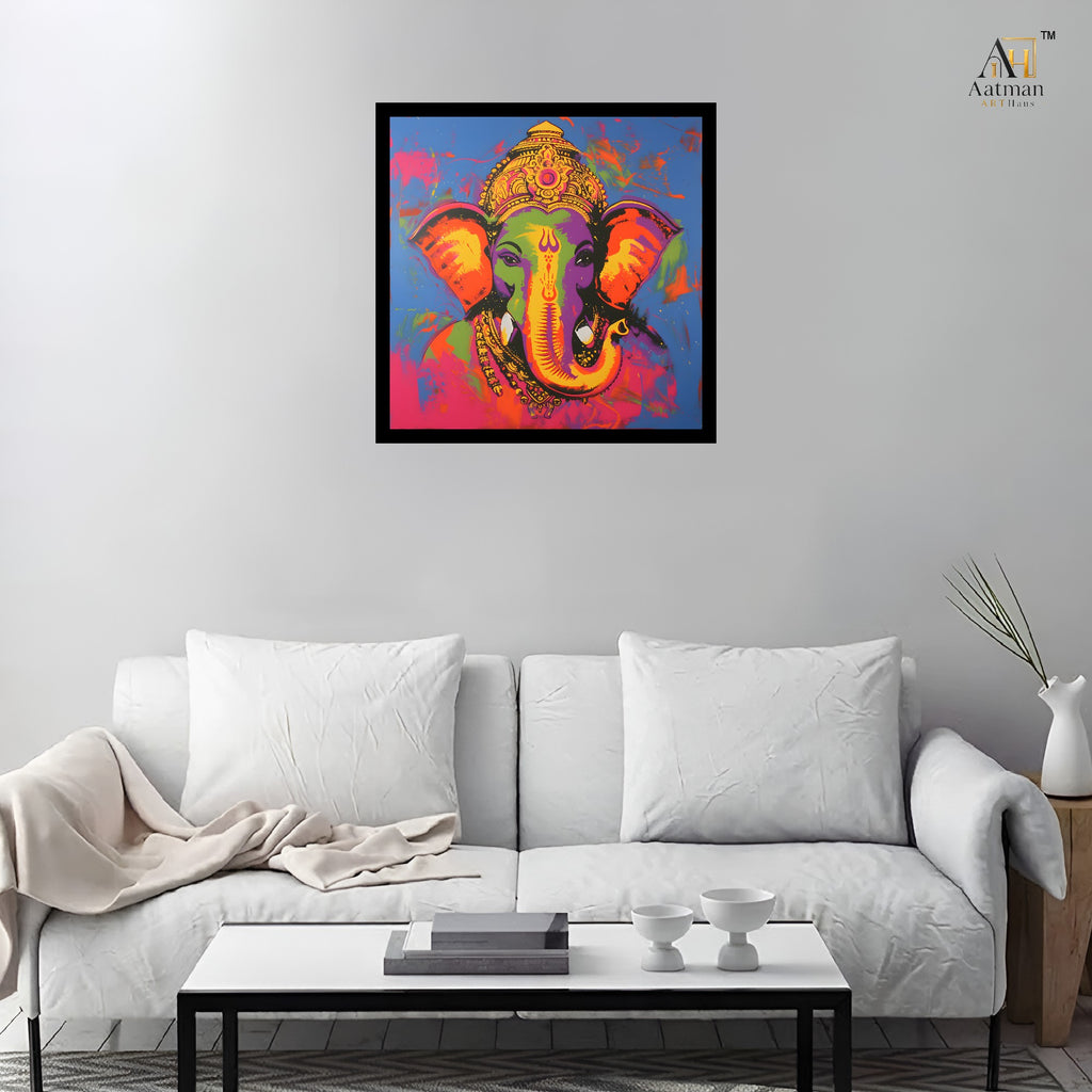 Modern Lord Ganesha Wall Art for Home Decor