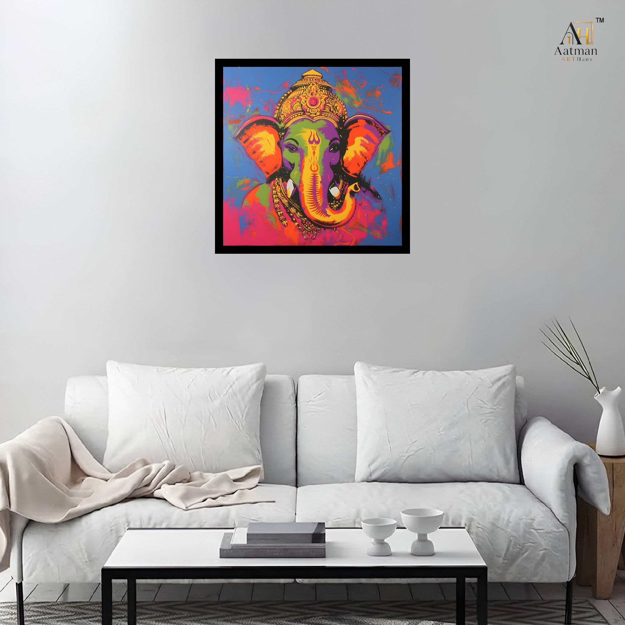 Modern Lord Ganesha Wall Art for Home Decor