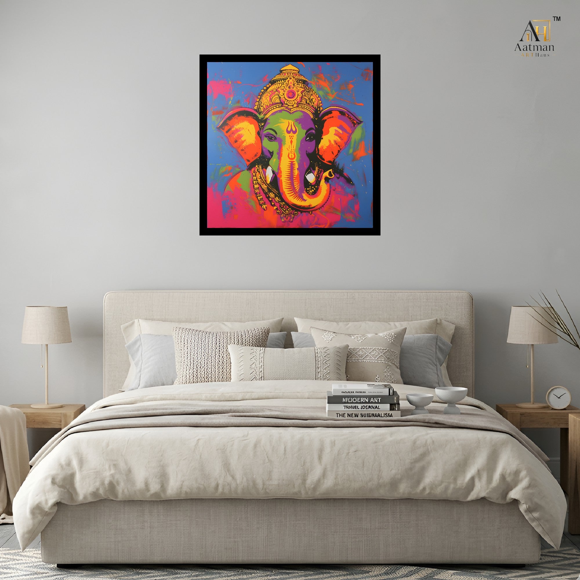 Modern Lord Ganesha Wall Art for Home Decor