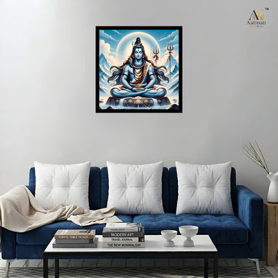 Lord Shiva Meditation Wall Art Canvas Print
