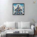 Lord Shiva Meditation Wall Art Canvas Print