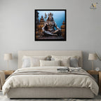 Lord Shiva Statue Wall Art Canvas Print