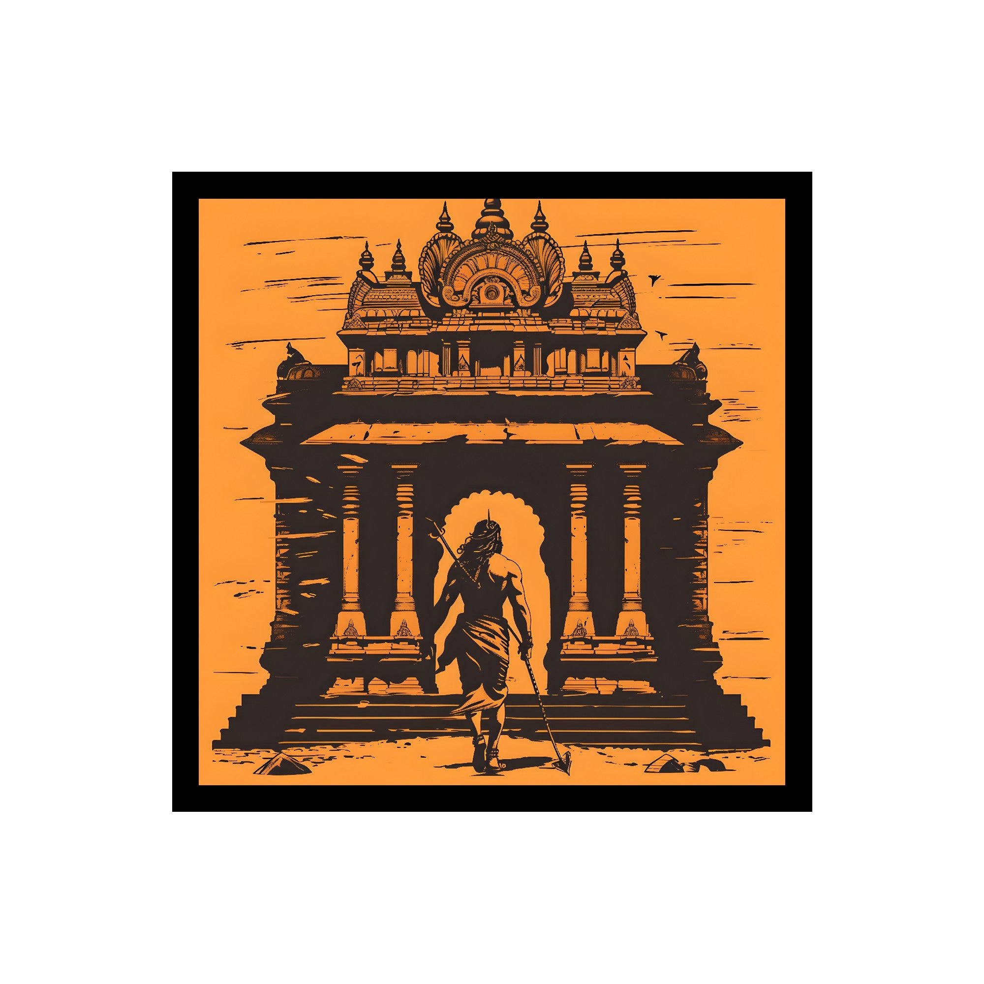 Ram Mandir Premium Wall Art