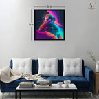 Neon Astronaut Wall Art Canvas Print