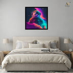 Neon Astronaut Wall Art Canvas Print