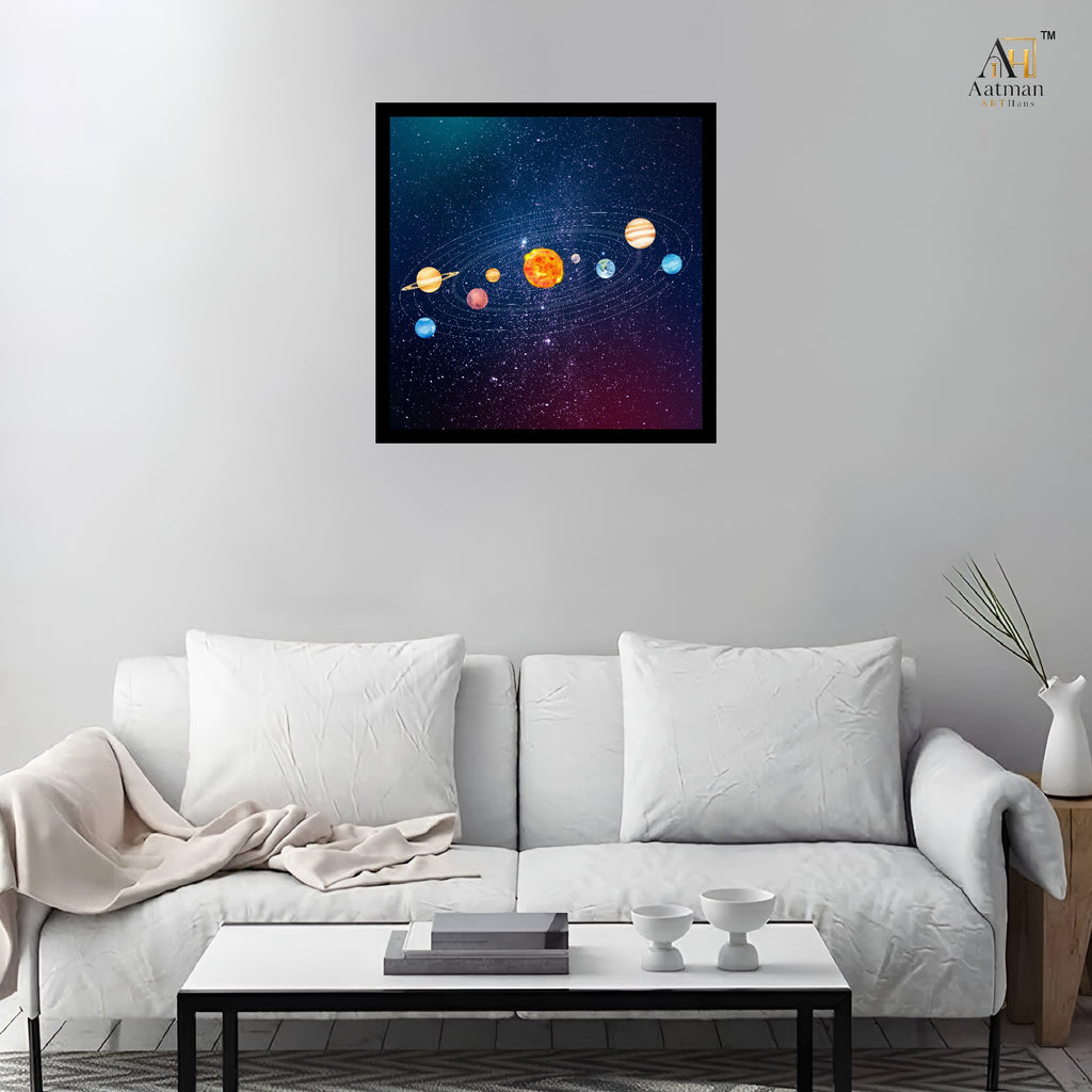 Solar System Educational Wall Art Canvas Print