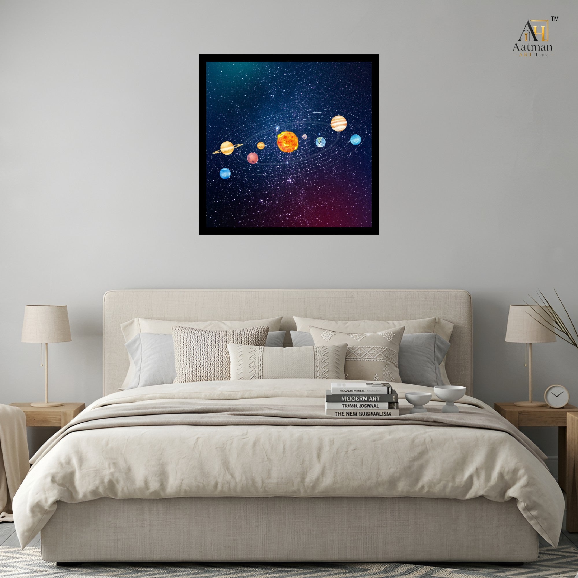 Solar System Educational Wall Art Canvas Print